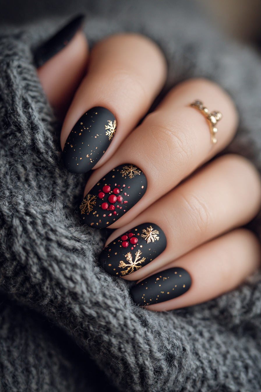 Rustikal-Natürliche Weihnachtsnägel – Weihnachtsnägel Design 2025