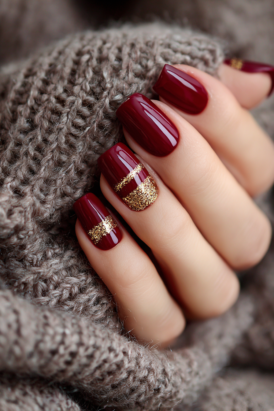 Gold Sterne Nail Art – Weihnachtsnägel Design 2025