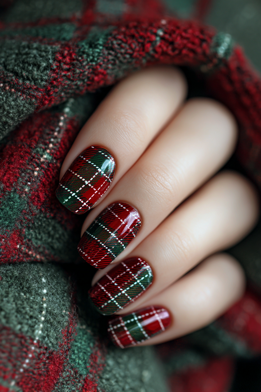 Rentier und Weihnachtsmann Nail Art – Weihnachtsnägel Design 2025